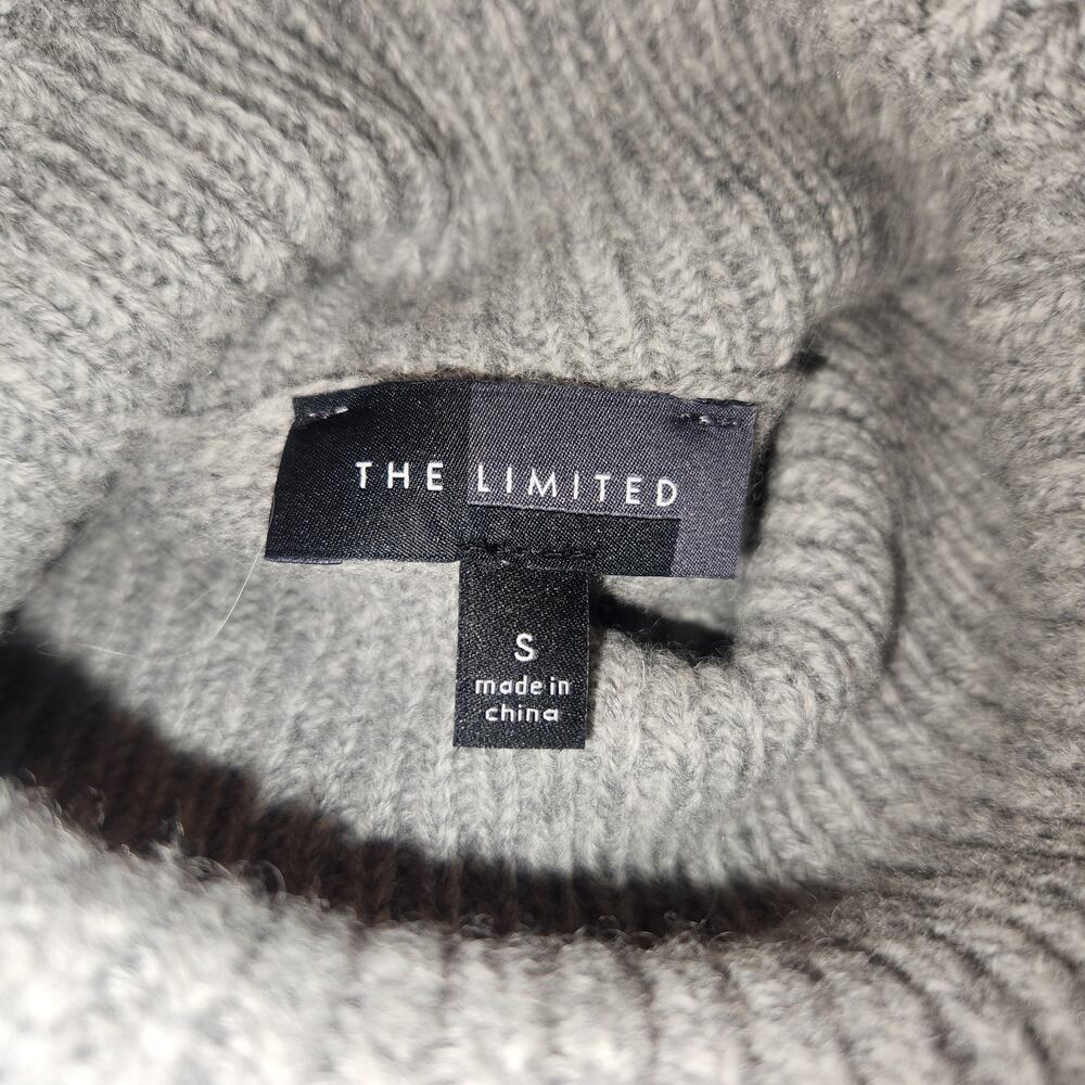 The Limited Small Wool Blend Gray Short Sleeve Sweater Trellis Design With Bling - Picture 7 of 11